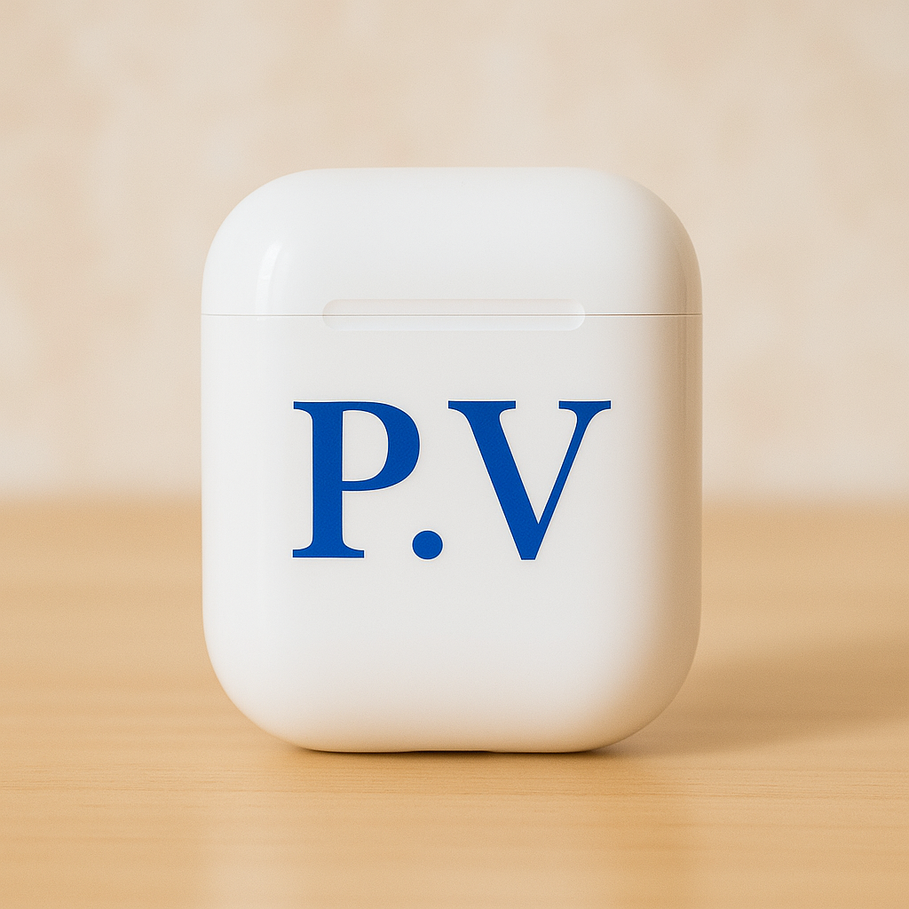 Airpod-dekal i självhäftande vinyl