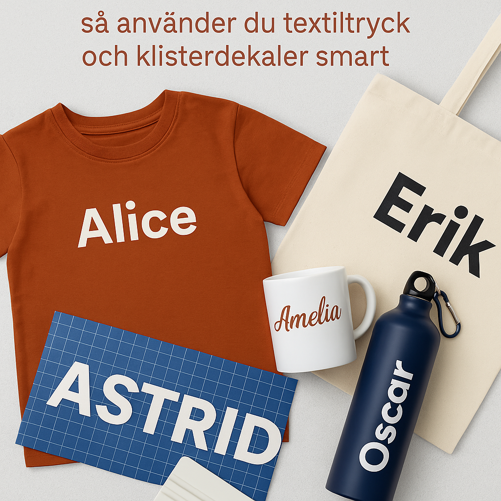 Så använder du textiltryck och klisterdekaler smart