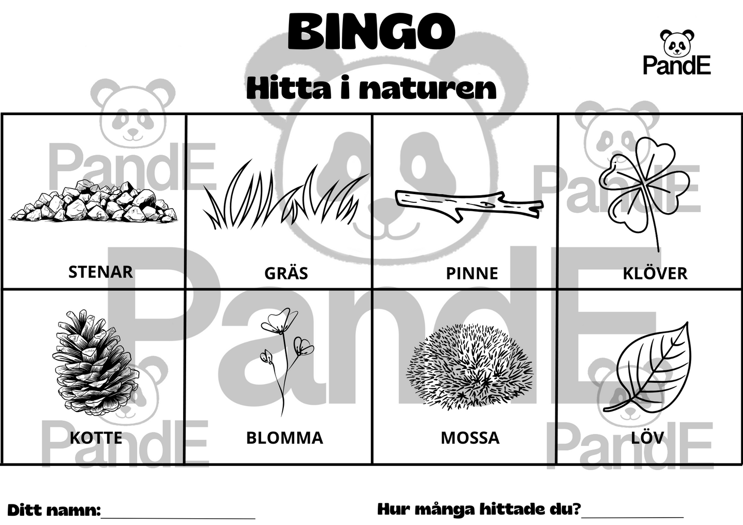 Bingo för barn