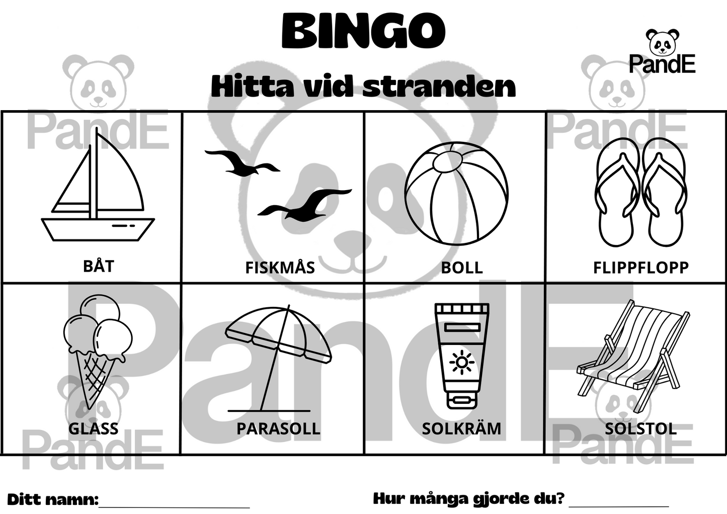 Bingo för barn