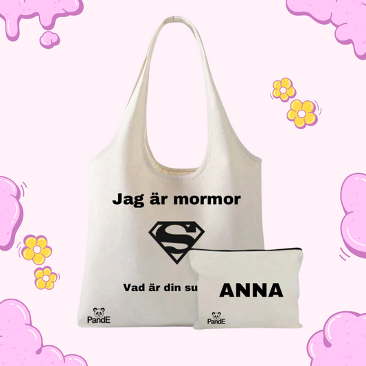 Mormor - Tygpåse + bag