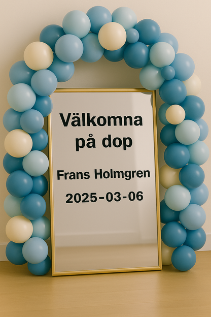 Textdekal i självhäftande vinyl