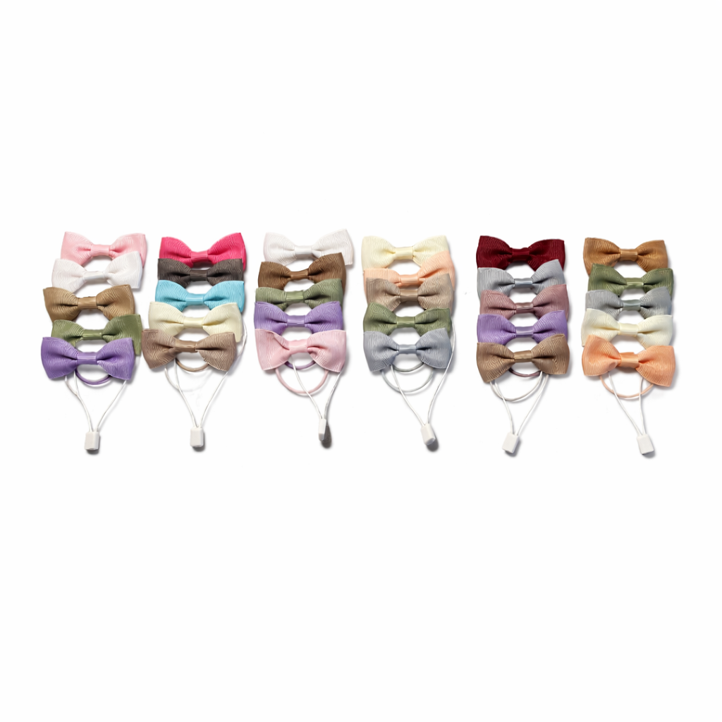 5-pack hårsnoddar med rosett