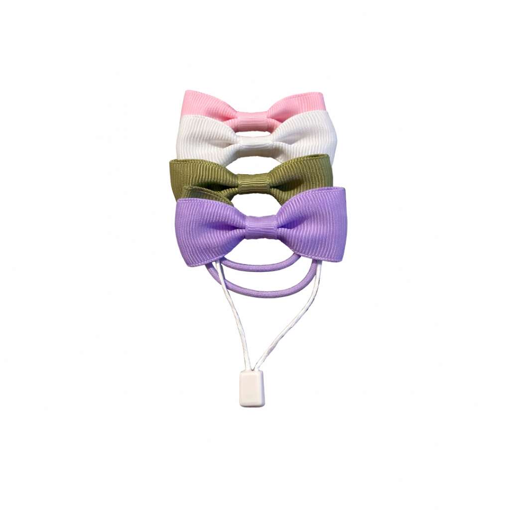 5-pack hårsnoddar med rosett